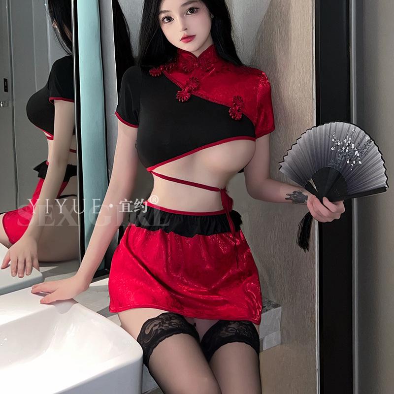 Erotic Underwear, Sexy Cheongsam, Hot Role-playing cosplay, small chest uniform, Passionate pajamas 8533