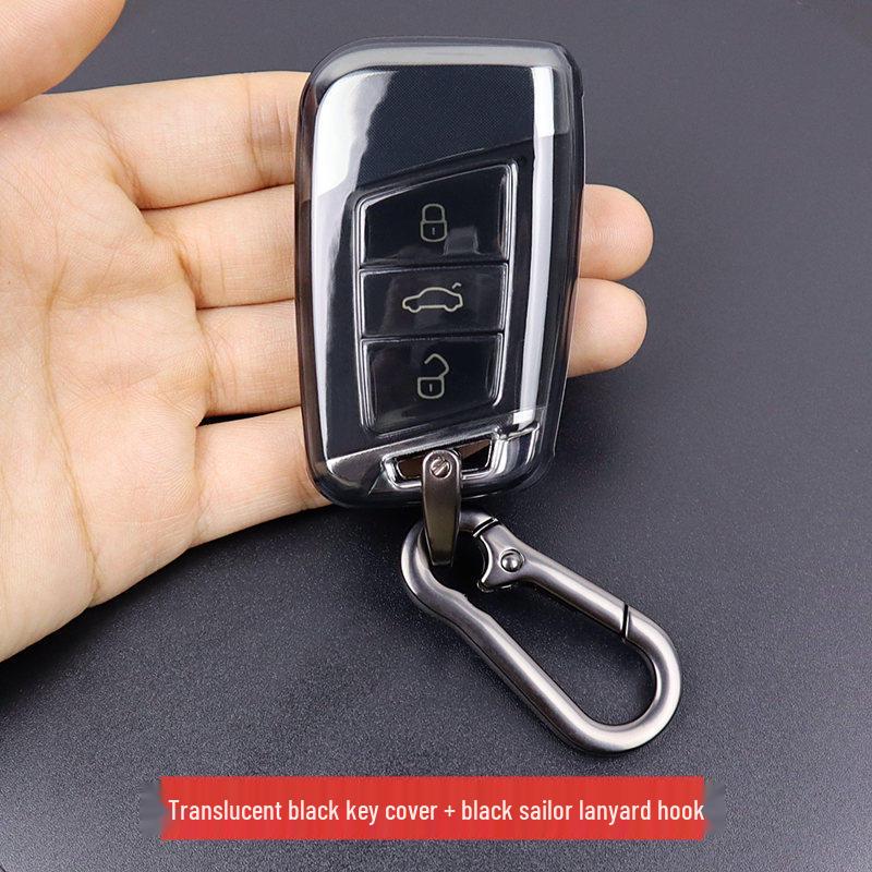 Transparent Key Cover for Volkswagen Passat and Magotan CC, Compatible with New Models, Unisex, Fully Enclosed