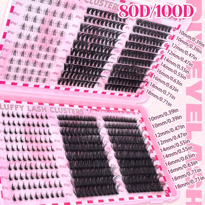 

Lash Extensions Kit Spikes Lash Individuals 80/100D Volume Eyelash Clusters D-Curl Lash Clusters 9-16Mm Diy Eyelash Extensions onesize