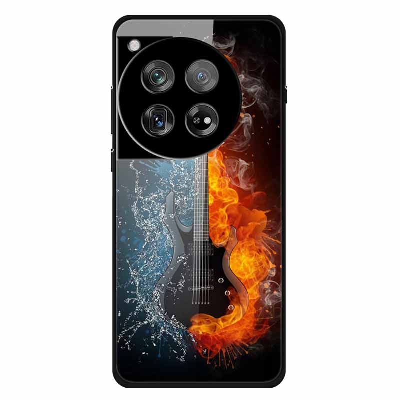 For Oneplus 12 12R Case Tempered Glass Luxury Hard Back Cover for Oneplus 12 12RCases Space Soft Bumpers for One Plus 12 5G Wolf