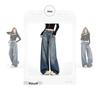 American Retro Wide-Leg Ripped Jeans - Women’s Fashionable Slimming Spring/Autumn Style