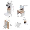 5 Pieces 1:12 Dollhouse Bathroom Set Miniature Furniture Kit Kids Birthday Gifts Shower Room Pretend