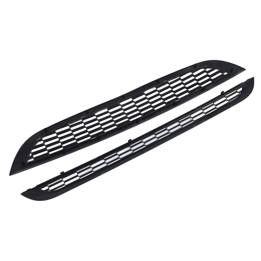 2 Pcs Front Upper Lower Bonnet Mesh Grilles High Strength Bumper Hood Grill Guard for R50 R52 R53 2001 to 2006