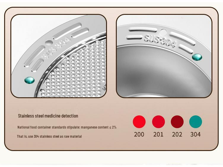 304 Stainless Steel Rice and Vegetable Washing Basin with Sieve