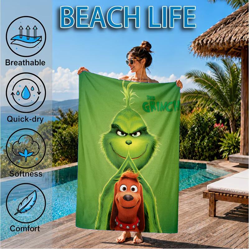 Christmas Comfort Beach Towel, Microfiber Beach Towel, Perfect For Pool, Beach, Travel, Home Decor Beach Party Fan Gifts