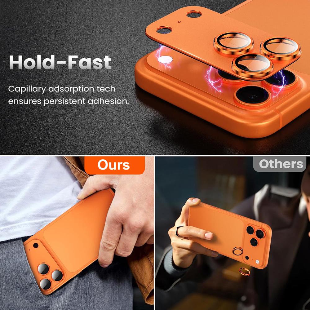 2 Sets Luxury Metal Camera Lens Protector for iPhone 17 16 15 14 Pro Max Aluminum Alloy Camera Film Original Color Tempered Glass Lens Protector