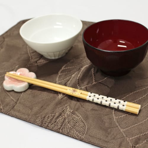 Ishida Forest Circle Chopsticks with Non-Slip Handles, 23cm, Made In Japan (Natural Wood, Polyester Finish), Beige