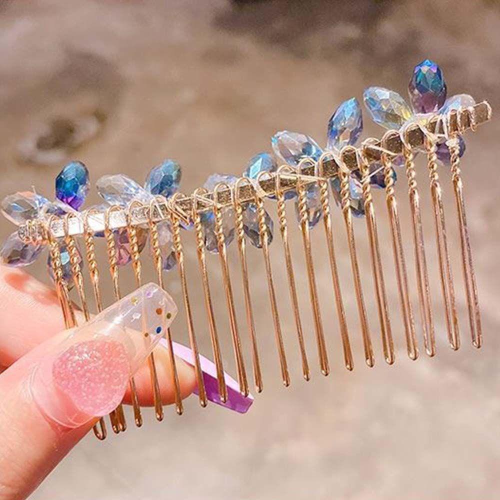 Sweet Girl's Gift Korean Style Arylic Imitation Pearl Hair Claw Kids Hair Comb Children Flower Hairpin Crystal Hair Clip