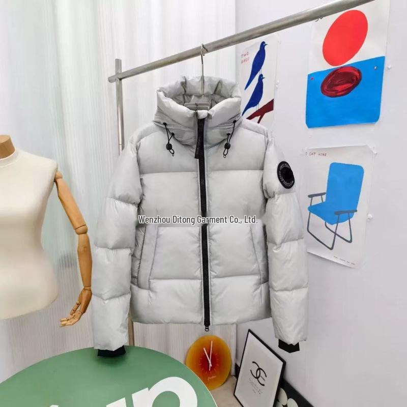 2025 Unisex Canada Goose Błyszcząca Kurtka Puchowa Puffer z Kapturem, Czarna - Ciepła i Luźny Krój