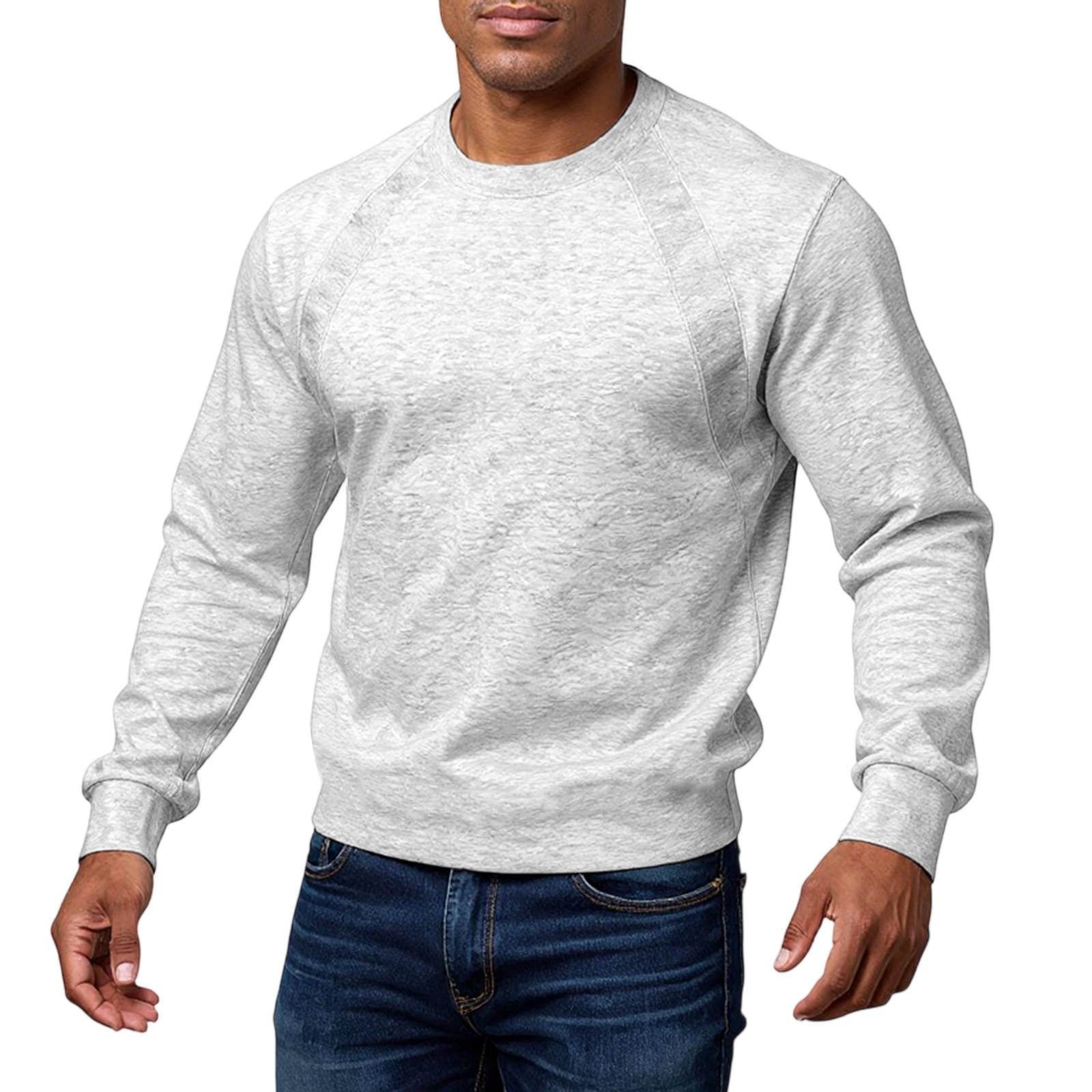 

Свитшот с круглым вырезом, свободная футболка с длинным рукавом, модный топ L белый