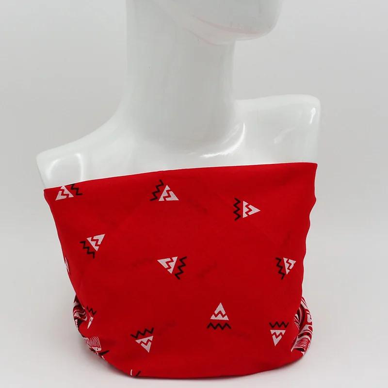 New Oversize 70Cm Red Color Square Scarf Retro Style Print Cotton  Bandana Headwear Head Scarf