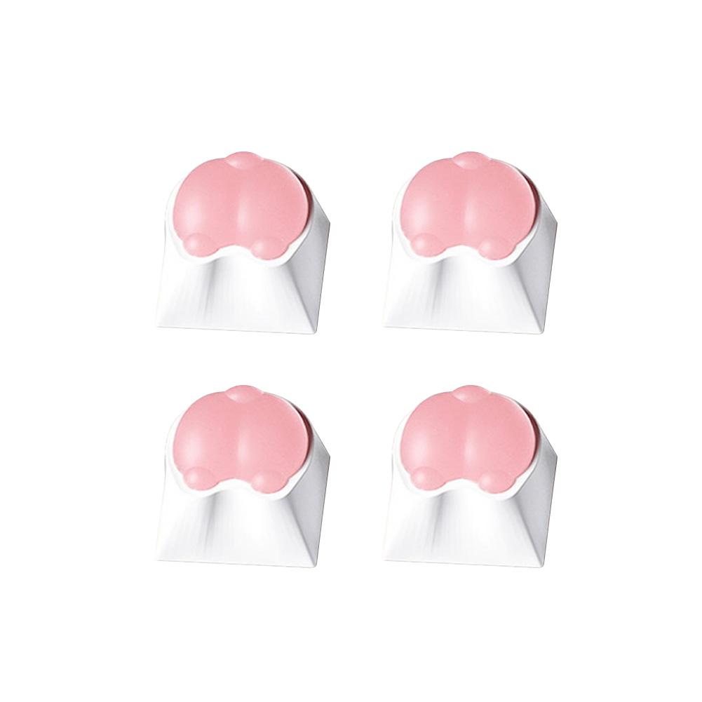 

4 шт. 3D милые мягкие мультяшные колпачки для замены на механическую игровую клавиатуру Cherry MX, колпачки для клавиш, аниме-колпачки для клавиш B