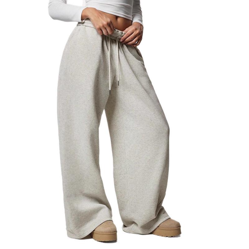 Women's Loose Wide-Leg Sports Casual Long Pants - 12 Colors, European & American Autumn/Winter Collection