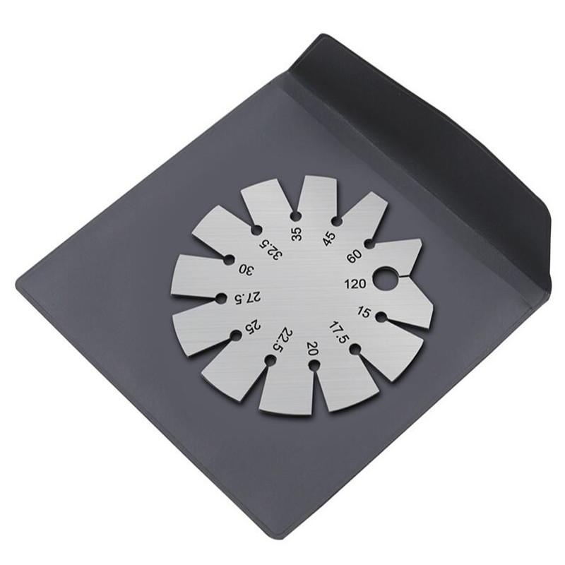 Bevel Angle Gauge Stainless Steel Oblique Edges Protractor for Knife Blade Measuring 15-120 Degree Knife Bevel Gauge