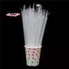 100 Pièces Paille en PP Transparente Emballée Individuellement Pailles à Boire Fournitures de Fête Matériau PP de Haute Qualité 19 cm de Long 6 mm de Large
