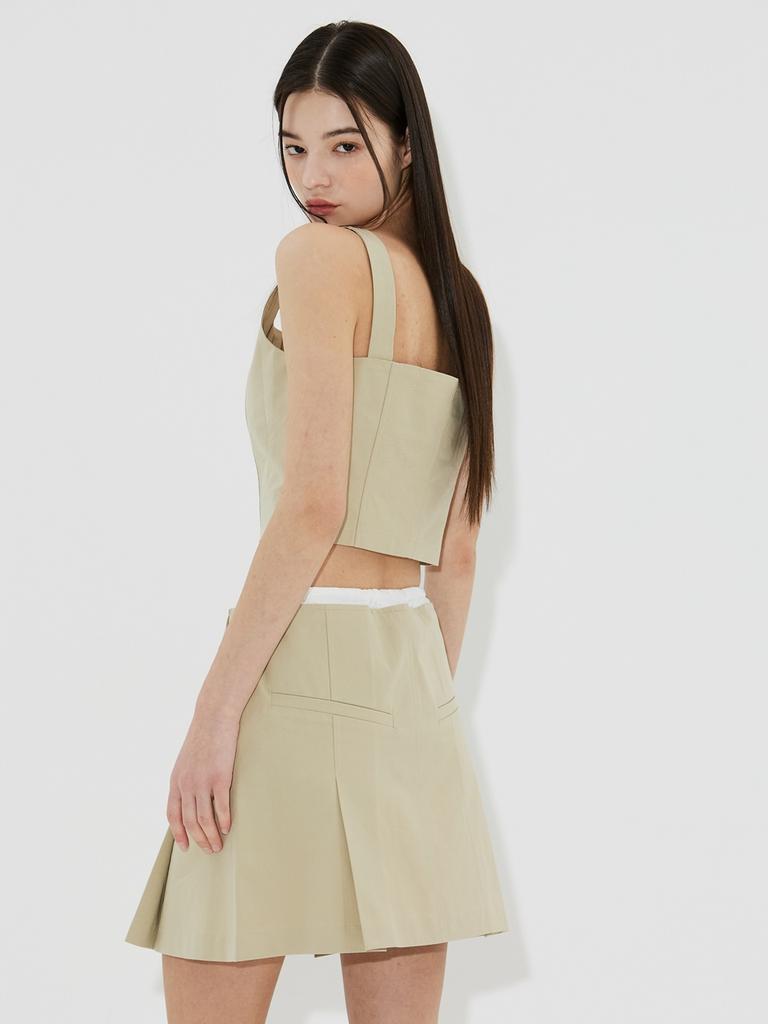 VIAROAMER Cotton Mini Top - Beige