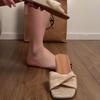 Designer Gewebe Höhenverstellbar Damen Hausschuhe Damen Outdoor Keilabsatz Kleider Slides 2026 Neue Sommer Offene Zehen Damen Schuhe
