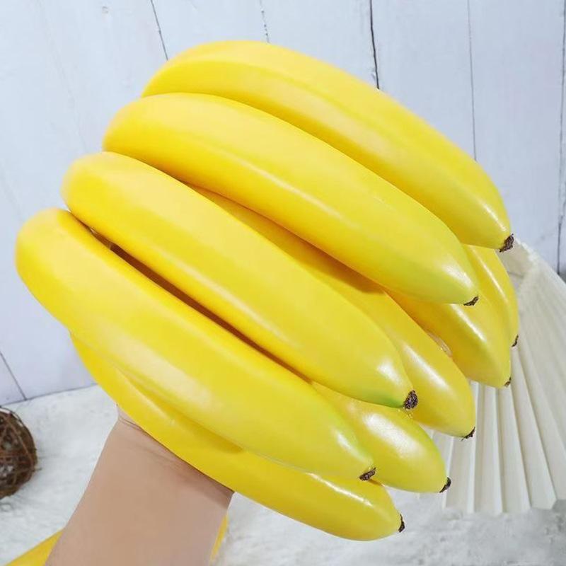 1PC Artificial Banana Decorative Plastic Fake Fruit Realistic Display Simulated Banana For Wedding Christmas Decor