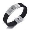Vnox Russian Germany Latin Assorted Version Bible Verse Bracelets for Men The Lords Prayer Quotes Christian Prayer Cross Bangle