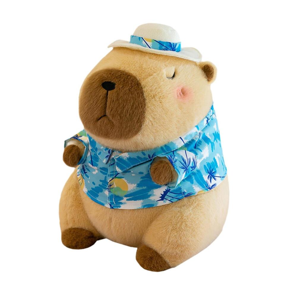 STARTIST Soft Capybara Plush Toy Simulation Cute Plush Capybara Doll Car Decorative Capybara Plush Doll Hugging Gifts for Girls Adults Blue 30cm