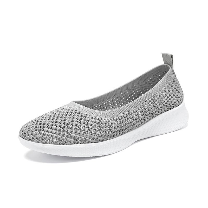 New spring and summer cloth shoes women's hollow flat-bottomed mesh single shoes soft-soled casual non-slip casual shoes