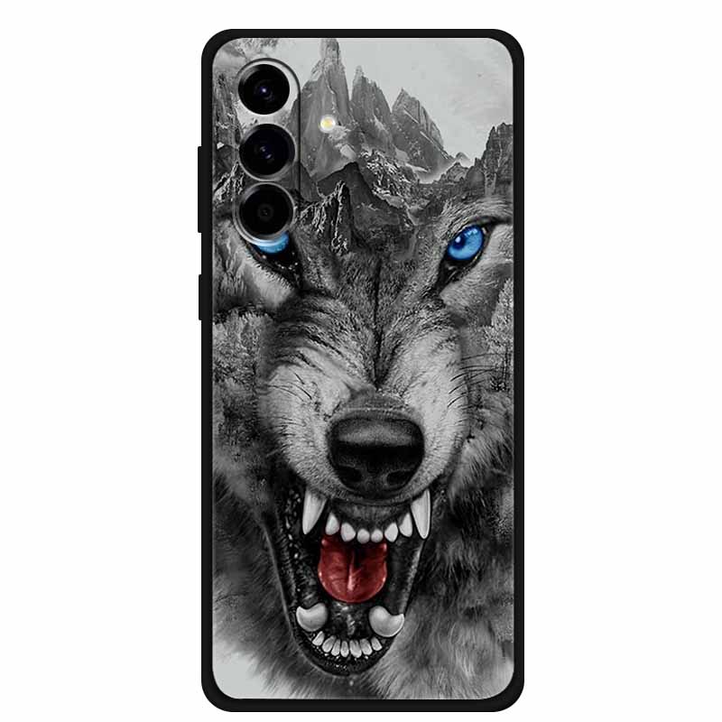 For Samsung Galaxy A56 Case Luxury Wolf Lion TPU Silicone Soft Back Cover for Samsung Galaxy A36 A26 5G Shockproof Bag Printed