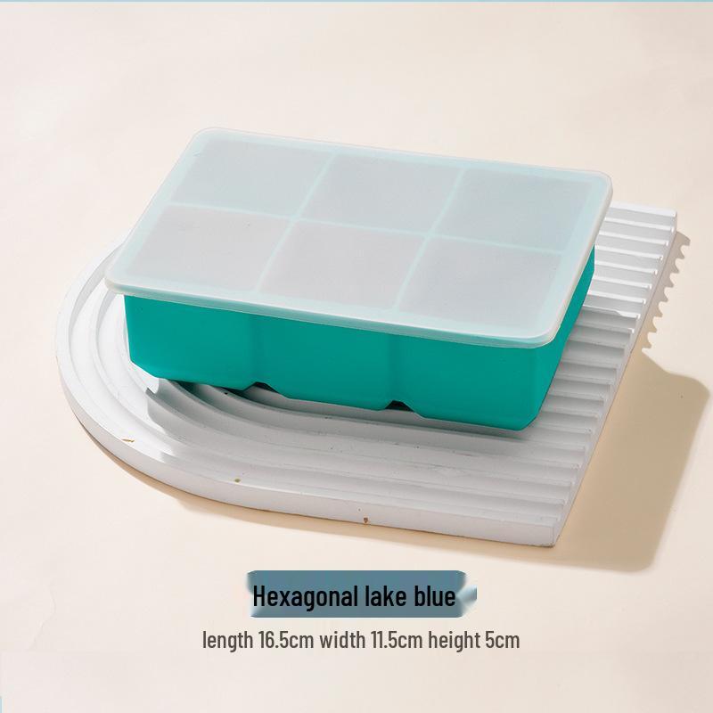 Square Silicone Ice Cube Tray with Lid - Small, Food-Grade Kitchen Ice Mold
