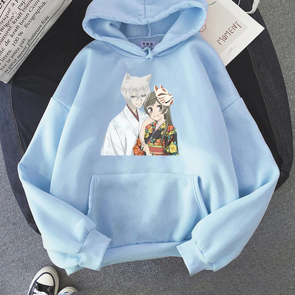 Nanami Momozono and Tomoe Graphic Hoodies Japanese Unisexga Kamisama Kiss Sweatshirts Anime Printed Long Sleeve Pullovers  Unisexs Tops