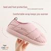 2025 Autumn/Winter Waterproof Non-Slip Cotton Slippers for Women and Men - Dirt-Resistant, Heel-Covered Indoor Shoes
