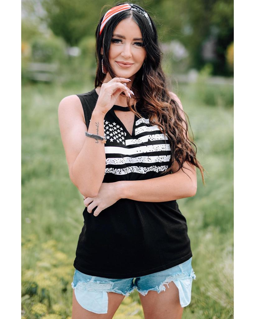 Azura Exchange American Flag Print Tank Top