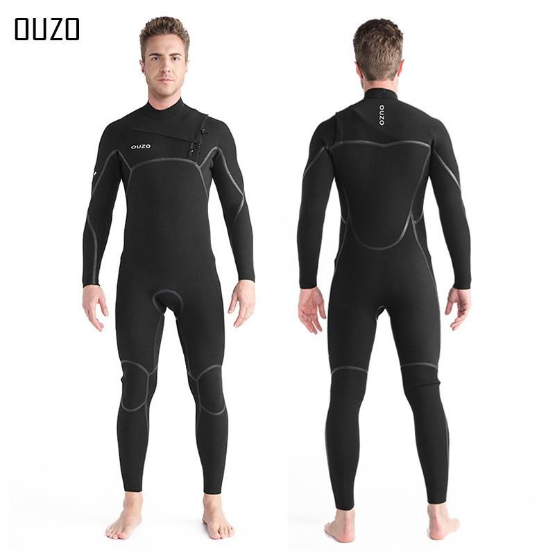 Mens 4/3mm Full Wetsuit Surfing Diving Swimming Warmth Stretch Neoprene Rash Guard