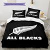 Ropa de cama con patrón de Rugby de los All Blacks Decoración del hogar Regalo de Cumpleaños (1 * funda nórdica + 2 * fundas de almohada, sin núcleo)