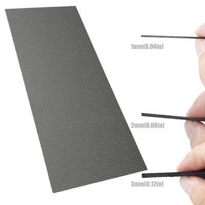 3K High Hardness Carbon Fiber Sheet 100x250mm Carbon Panel 1/2/3MM Thick Matte Finish Carbon Fiber Model Replacement