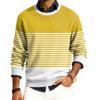 Men's Round Neck Long Sleeve Ribbed Knit Pullover