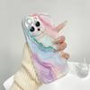 Pink Blue Purple Marble Pattern Transparent Phone Case For iPhone 17 Pro Max Air 16E 11 12 13 14 15 16 Plus XS X XR Clear Cover