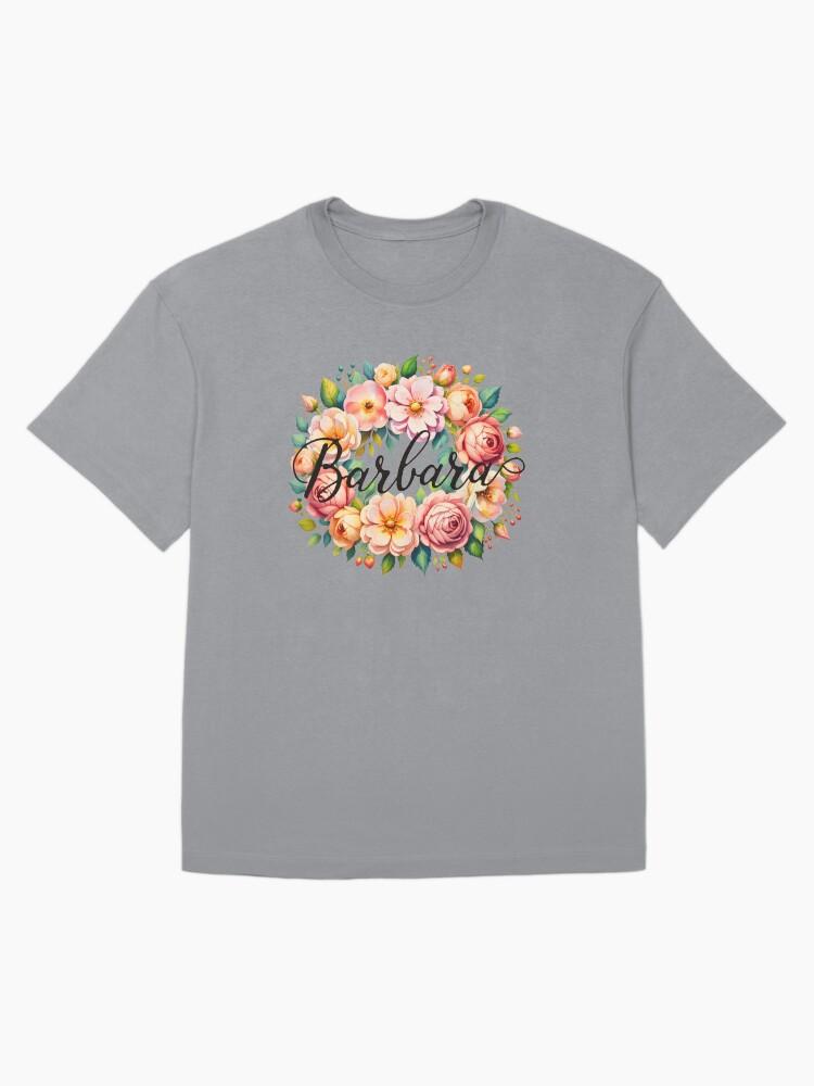 Barbara Barbara Floral Name Watercolor Boho Personalized Design Oversized T-Shirt