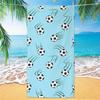 Nouvelle Serviette de Plage Football Thème Football Microfibre Serviette de Bain pour Adultes Bord de Mer Serviette à Séchage Rapide