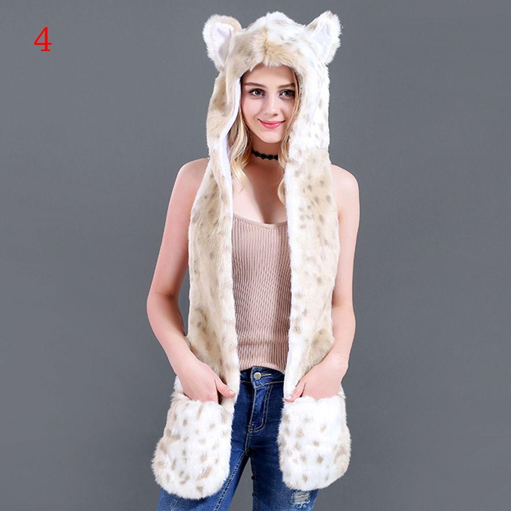 Warm Warm Earmuff  Hat 3 in1 Hat Scarf Set Winter Cap With Scarf Gloves  for Men Women