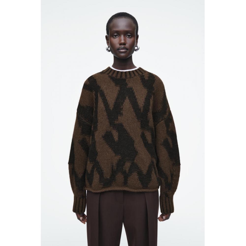 

Cos Japan Abstract Wool Jacquard Sweater brownhoundstooth/L