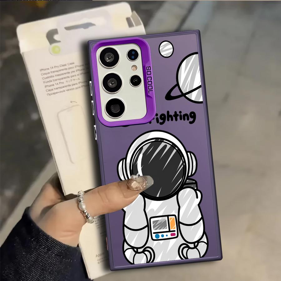 Case for Samsung Galaxy S25 S25Edge S22 S21 S20 Plus S23 Ultra S24 FE S23 Note 20 Ultra Phone Cover Anime Astronaut