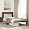 VidaXL Metal Bed Frames with Brown Oak Headboard 100x200 Cm, Single Bed, Bedroom Furniture, Bed 4007760