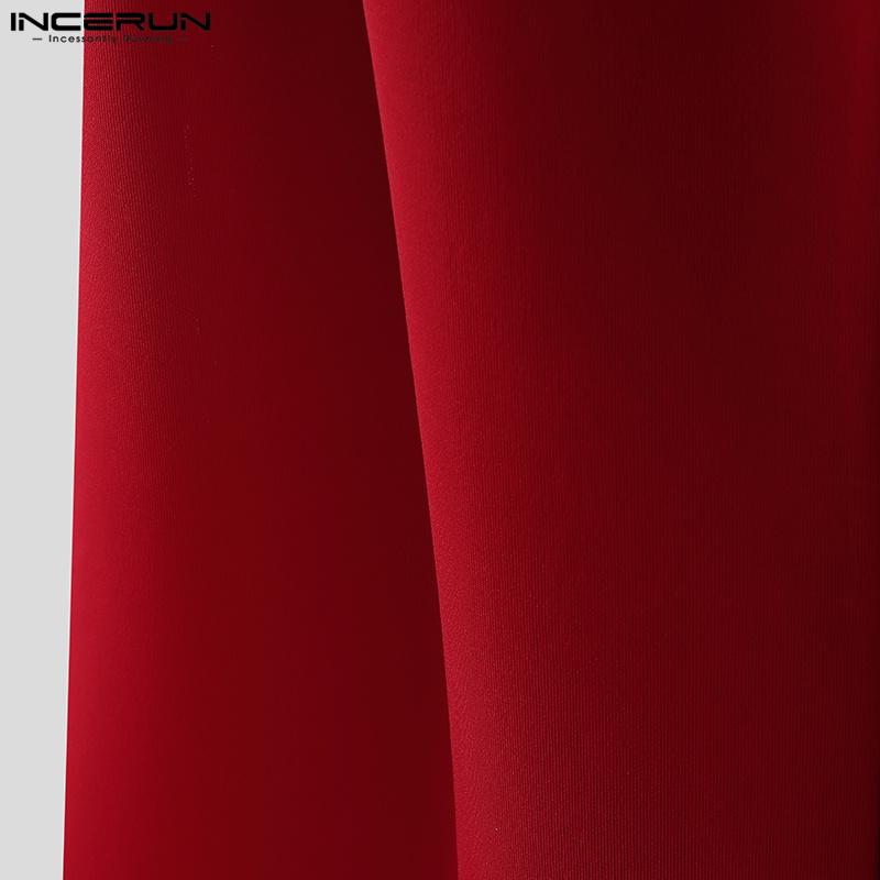 INCERUN Men Big Lapel Neck Long Sleeve Belt Waist Cospaly Open Front Long Tunic Coats