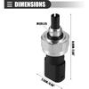 Motoforti A/C Pressure Transducer Valve, Pressure Sensor Switch, for Mercedes-Benz C230 2002-2005, Metal, NO.2038300372, Black