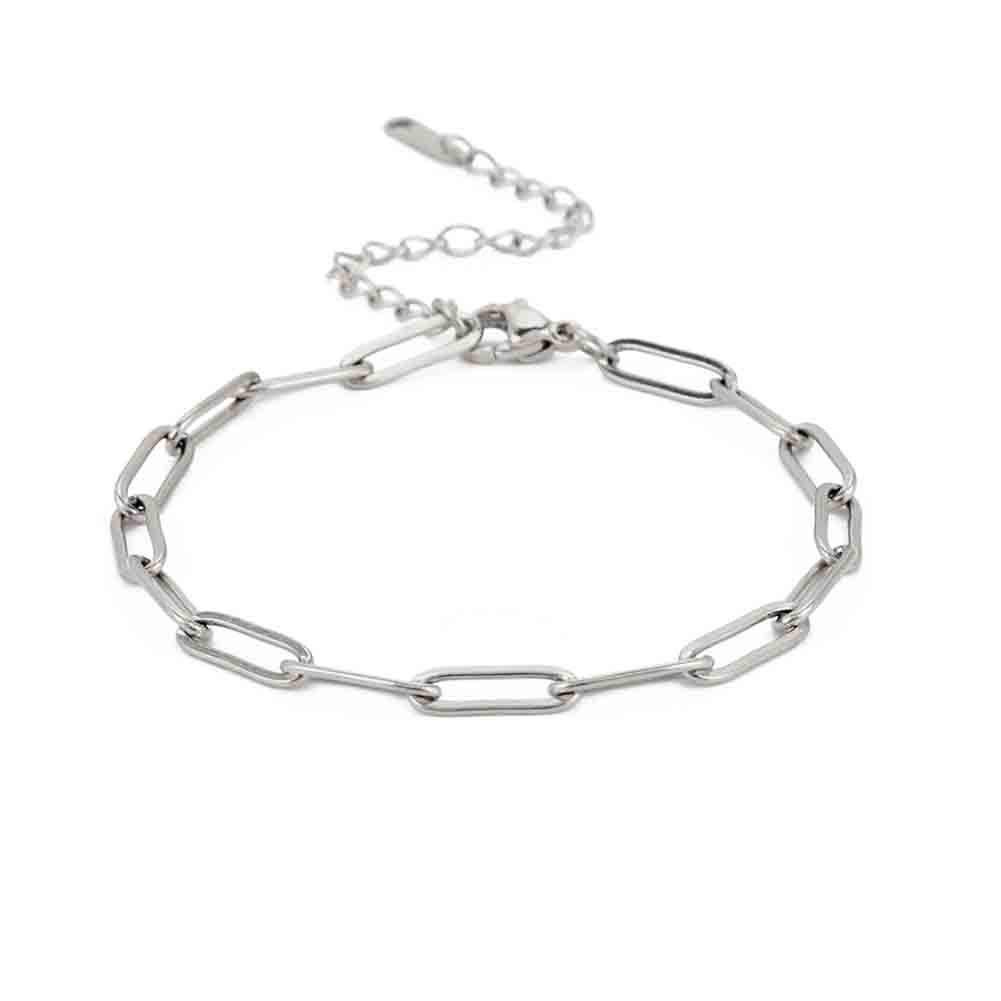 Women s European Classic Paperclip Chain Anklet - Simple Thin Stainless Steel Jewelry Gift