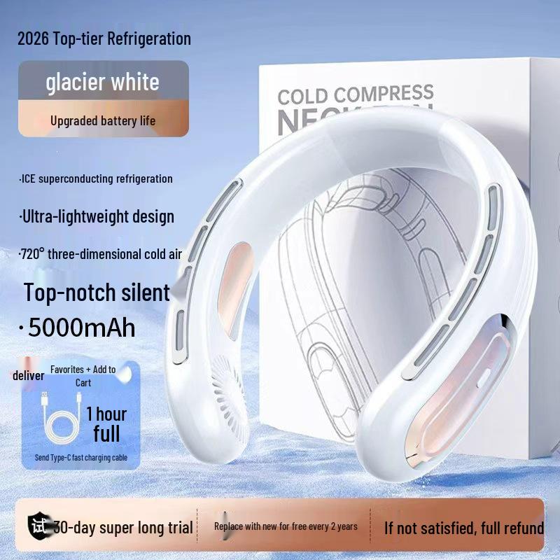Portable Neck-Hung Bladeless Fan with Long Battery Life 5000mAh