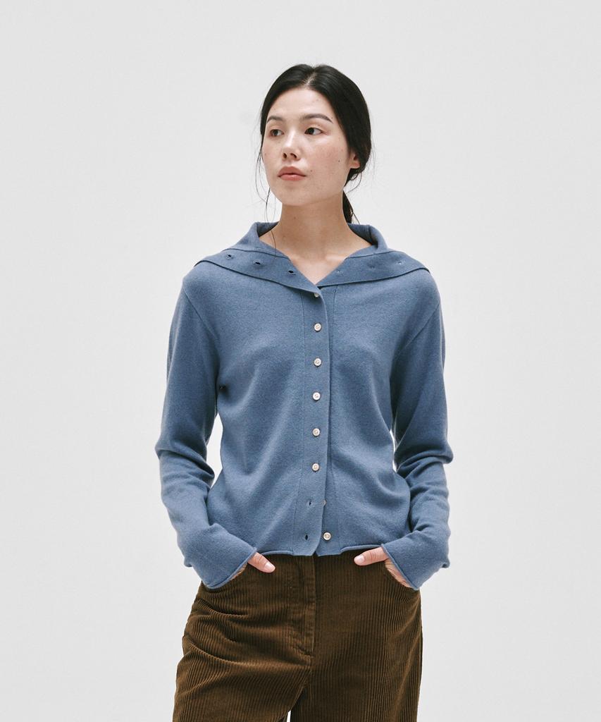 Yuleuteu Cashmere Wool Highneck Cardigan_6Color