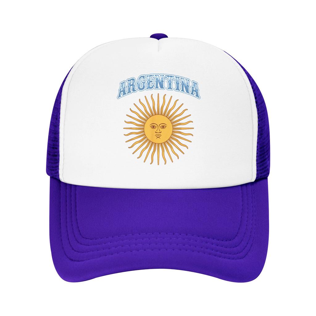Argentina Argentinian Flag Sun of May Pride Mesh Baseball Cap Unisex Casual Sun Hat Hats Adjustable Summer Trucker Cap