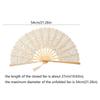 Hollow Ribs Embroidered Folding Fan Tassel Pendant Dance Handheld  Fan  Dance Performance
