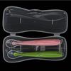 2PCS/Set Silicone  Soft Tip Spoons for Babies Over 4 Months Old with Box (Green and Pink)