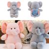 Adorable Pink And Gray Elephant Plush Pillow For Kids And Girls Perfect Gift